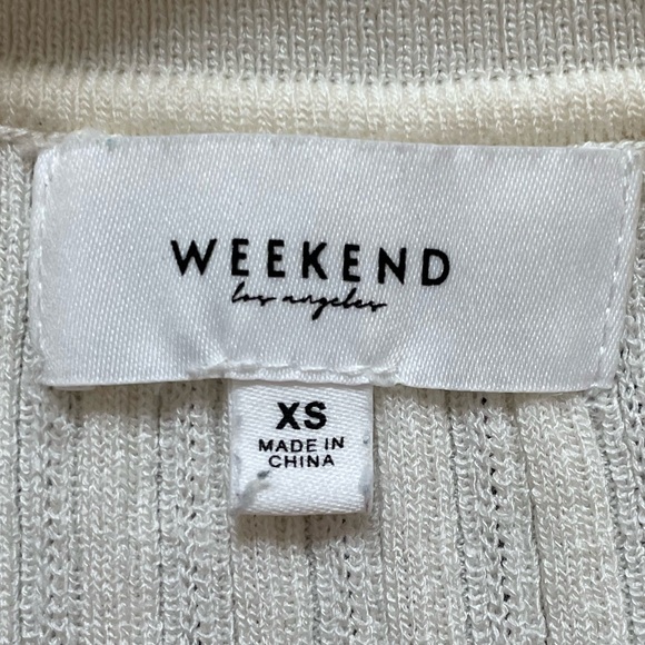 Cream Short Sleeve Ribbed Top - Picture 3 of 3